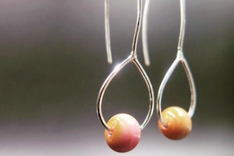 Hoops and Dangles: Glass and Silver Earrings
